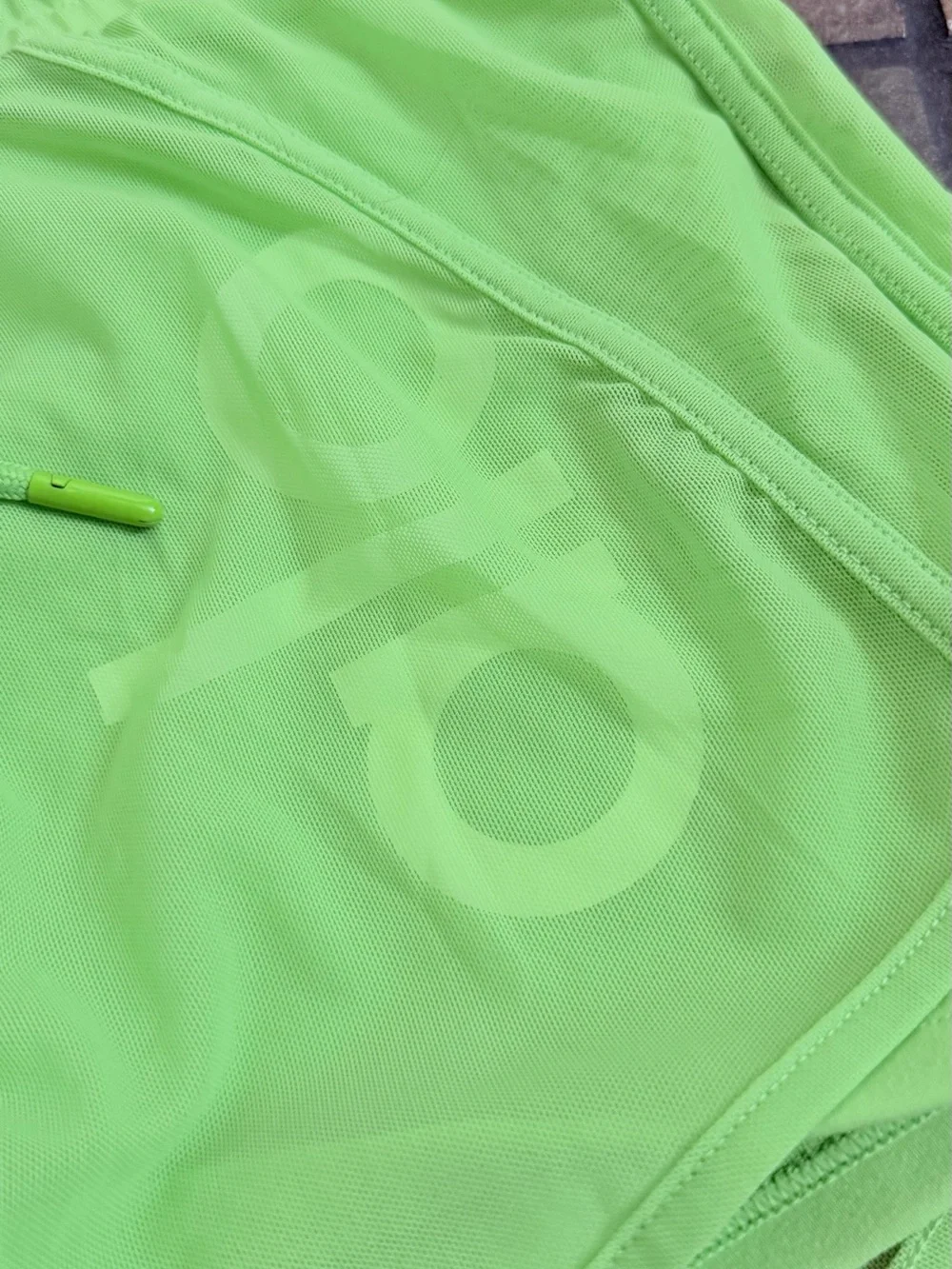 ALO Yoga Lime Green Athletic Drawstring Shorts
